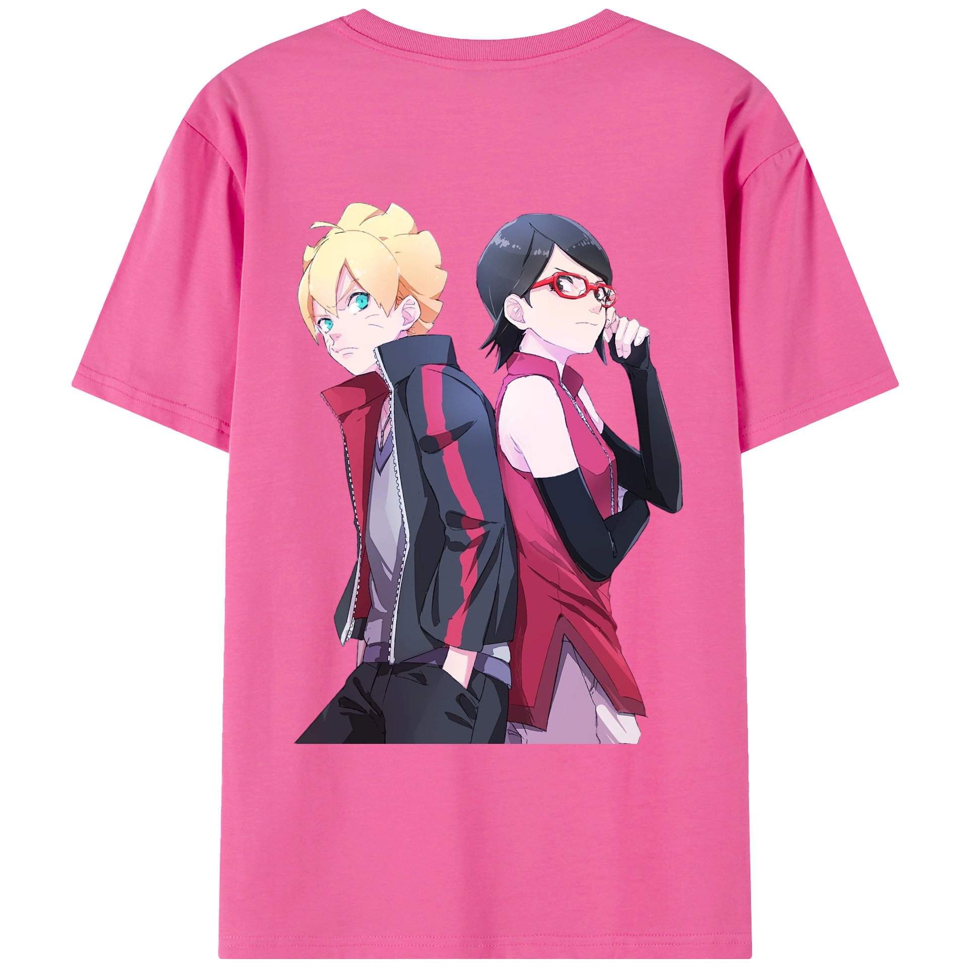 （画像用） NARUTO -ナルト- うちは サラダ Uchiha Sarada レディース半袖Tシャツ(バックプリント)